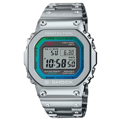 G-Shock Full Metal Silver Polychromatic Accents Bluetooth Watch GMW-B5000PC-1