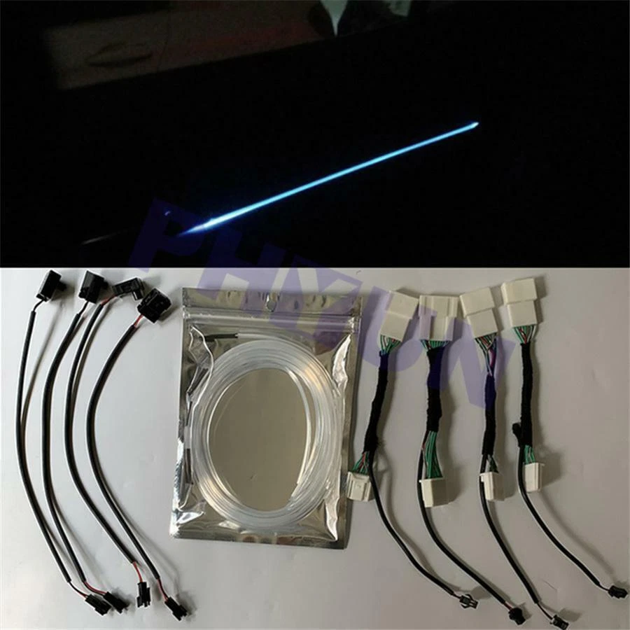 Blue Car 4 Door Atmosphere Light Ambient Lamp Trim For Toyota Camry 2018-2020 Foto 2 de 4