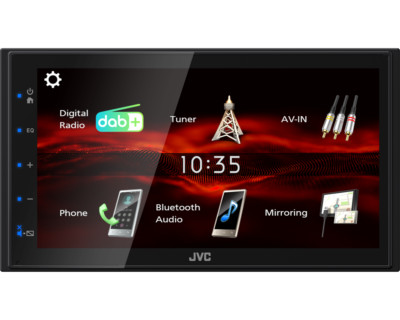 JVC KW-M180DBT 2-DIN MP3-Autoradio mit Touchscreen DAB Bluetooth USB iPod iPhone