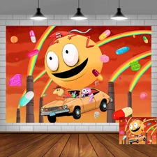 Smiling Friends Party Decor Party Supplies Backdrop Banner Birthday Gift 5x3ft