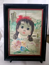 Nino GIUFFRIDA Impressionism Portrait Child Girl Oil Canvas Painting