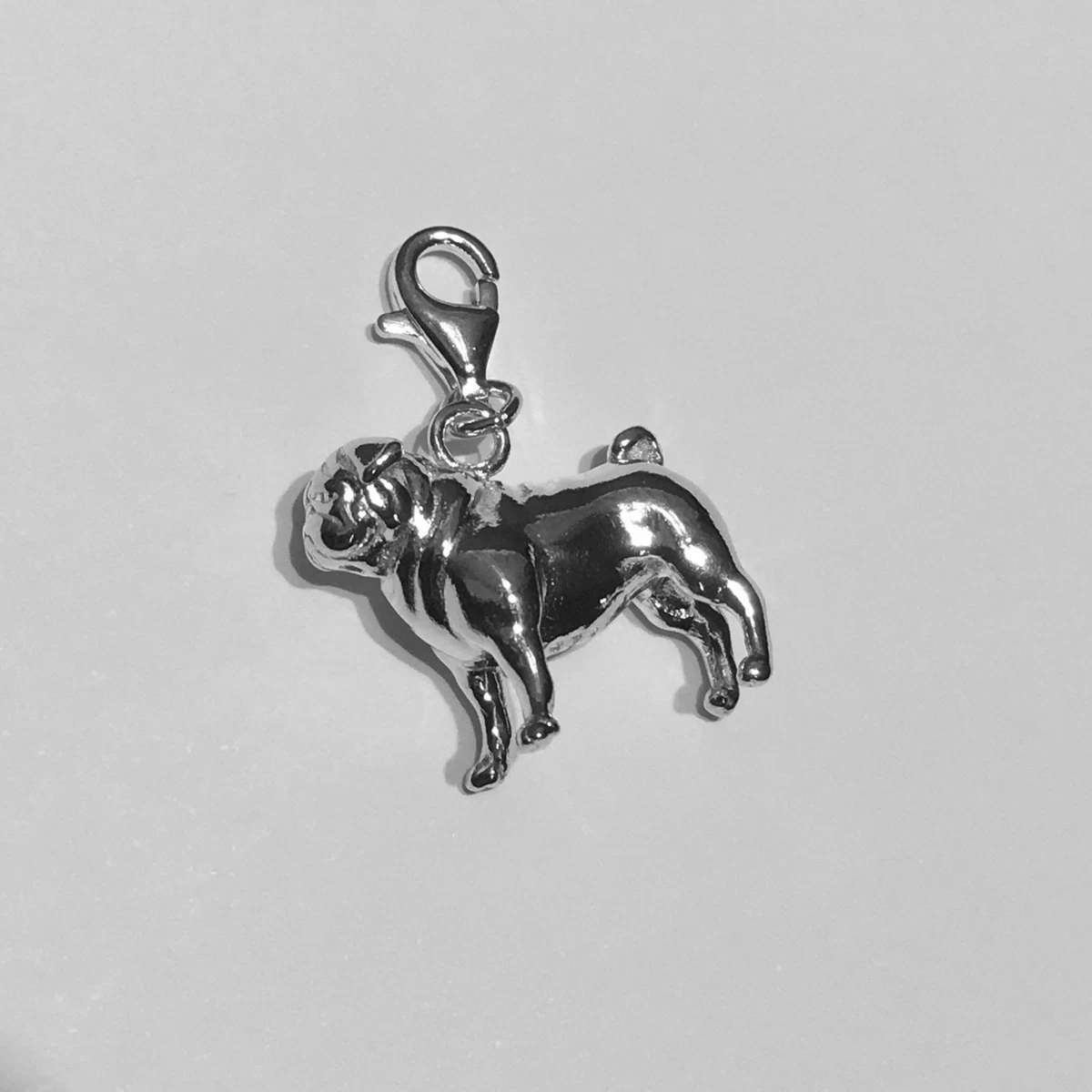 Pug Sterling Silver Dog Charm