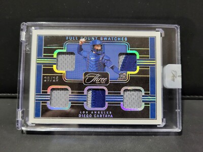 2023 Panini Three and Two Full Count Swatches /25 Diego Cartaya #FCS-DC DODGERS