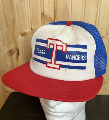Vintage Texas Rangers Snapback Hat Baseball Cap Mesh Trucker MLB Made ...