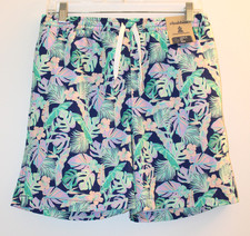 NWT Chubbies Big Boys Blue The Night Faunas Floral Classic Swim Trunks XL 18-20