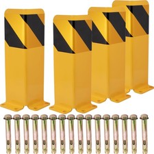 Heavy Duty Pallet Rack Post Protectors – 4-Pack Steel Column Guards with Anch...