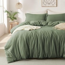 Super Soft Duvet Cover - 100 Queen 90"x90" 02 - Olive Green No Comforter 