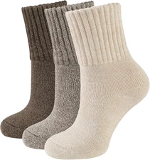 Womens Thick Full Cushioned Thermal Warm Boot Socks for Winter 3 Pairs