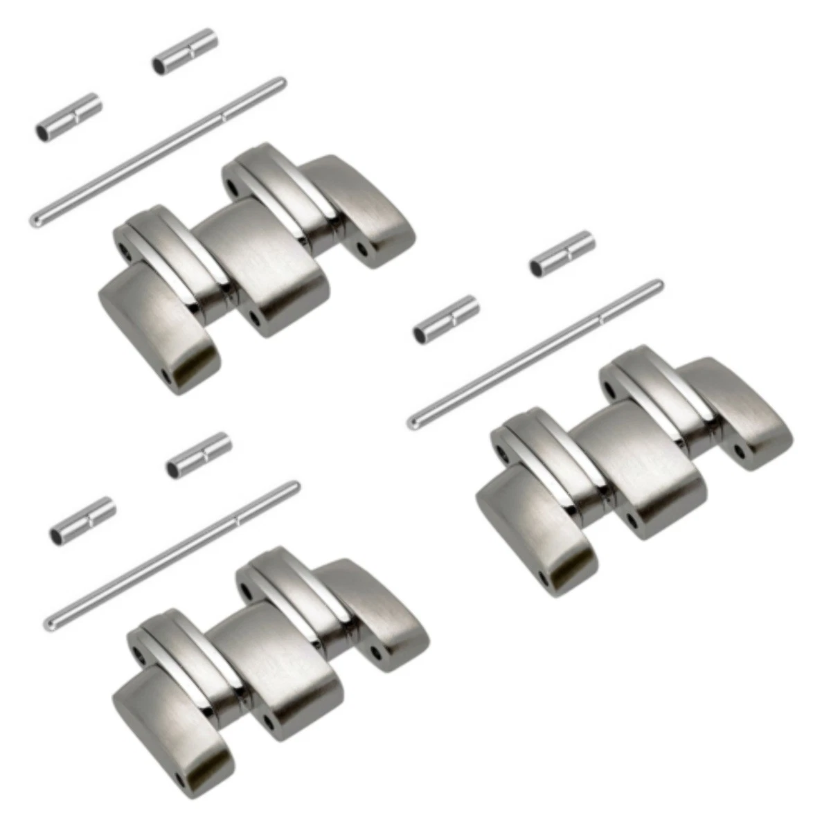 3 PCS 18MM MIDSIZE LINK FOR OMEGA SEAMASTER 1501/823 1502/824 WATCHBAND PIN TUBE