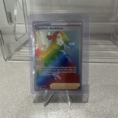 The Pokémon Company Cynthia's Ambition 178/172 Secret Rare Rainbow Full Art Holo