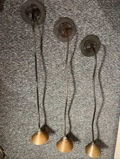 Vintage Michael Aram Style Wavy Metal Wall Sconce Candle Holder