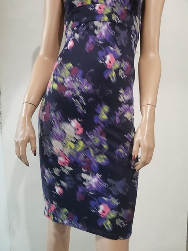 AUTH VINTAGE GIANNI VERSACE abstract floral printed jersey dress IT 40 - Picture 16 of 23