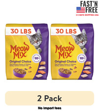 2 pack Meow Mix Original Choice Dry Cat Food, 30 lb. Bag