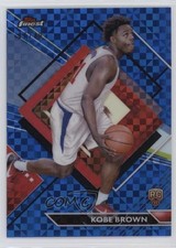 2023-24 Topps Finest Rare Blue Checkerboard Refractor 47/49 Kobe Brown #295 0qc1