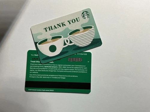 Starbucks Gift Card ?? Trinidad & Tobago # 6320 THANK YOU