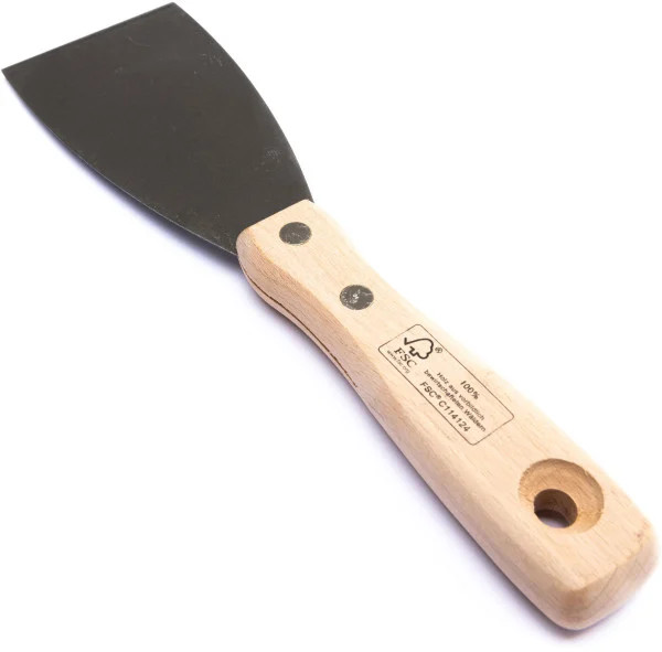Trendline Spachtel Mit Holzheft 6 Cm Holzgriff Malerspachtel Schaber-image