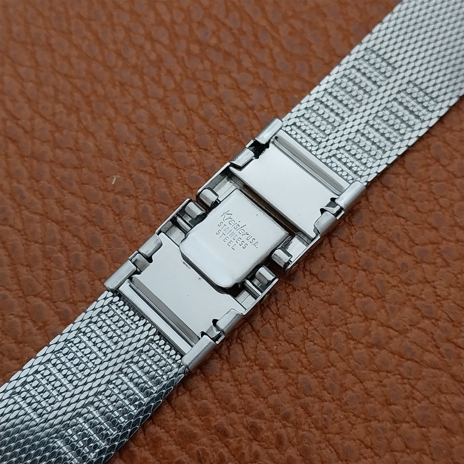 17.2mm Accutron Stainless Steel Mesh Kreisler nos 1960s Vintage Watch Band