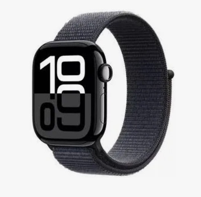 Apple Watch Series 10 [GPS 42mm case] Jet Black Aluminum with Ink Sport Loop
