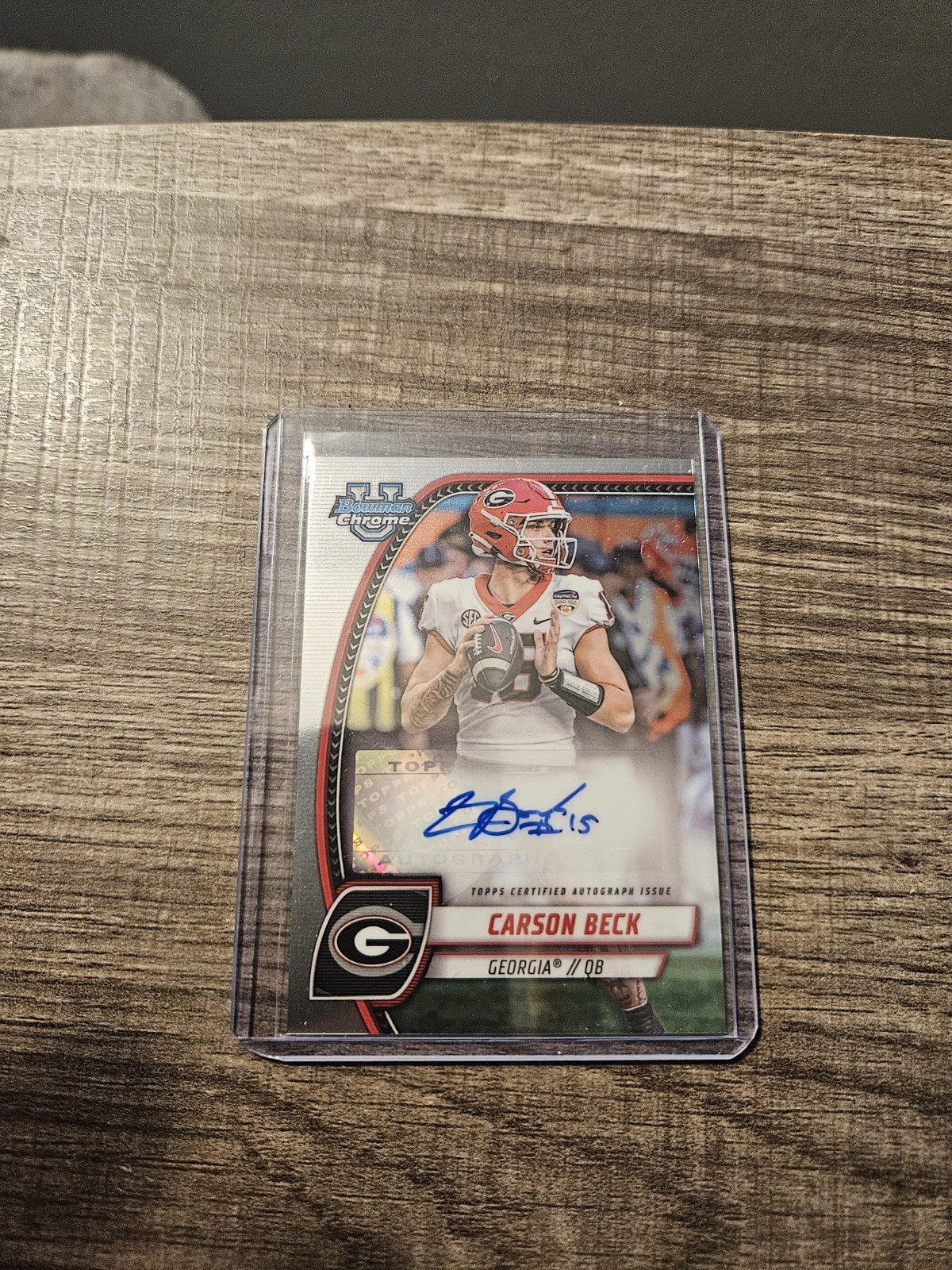 2024 Bowman University Chrome - Chrome Prospect Auto Carson Beck #PA-CBE  RC