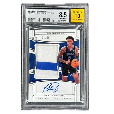 Paolo Banchero 2022 National Treasures Collegiate RC Rookie Card Patch Auto