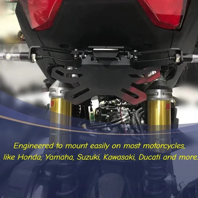 Soporte de montaje plegable para matrícula para Kawasaki Ninja650/650R Ninja 500R Foto 2 de 4