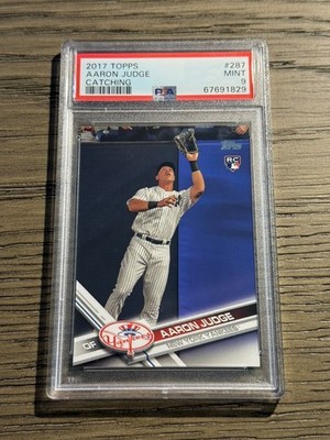 2017 Topps Aaron Judge #287 Catching PSA 9 MINT Rookie Card RC | eBay