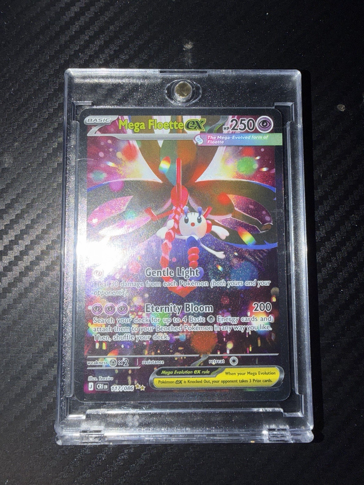 Pokemon Mega Floette ex ME04: Chaos Rising CRI SIR HOLO 117/086 NM