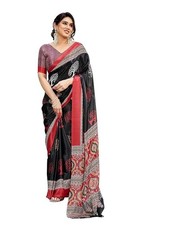 Women Malgudi Silk Ajrak Printed Saree