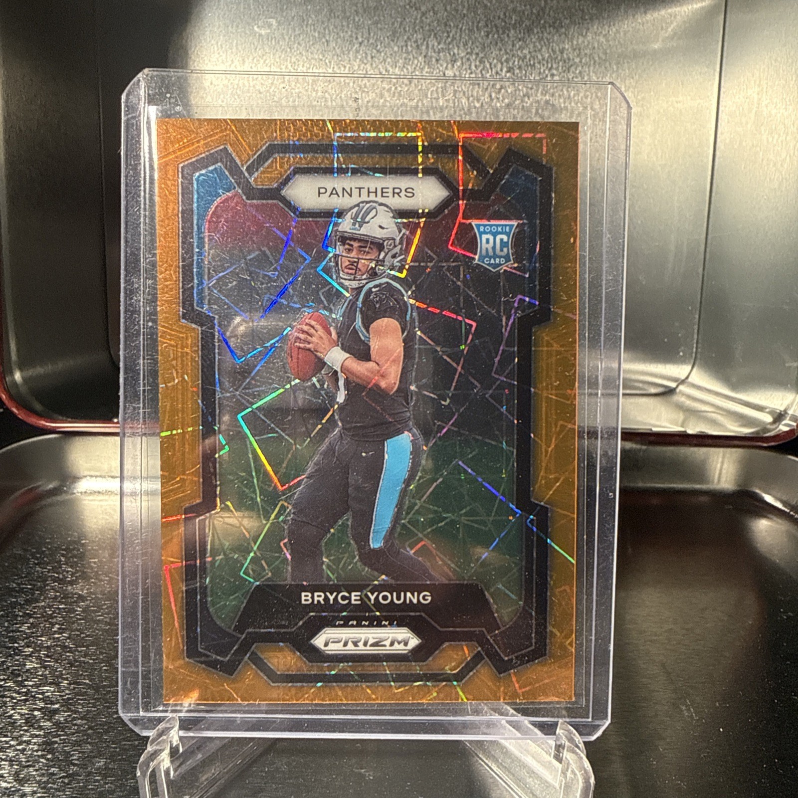 2023 Panini Prizm Bryce Young Orange Lazer Rookie #311 Panthers SP RC