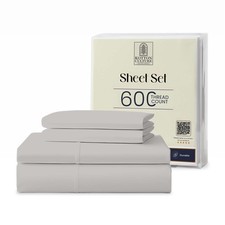 Bed Sheets 4 Piece 100 Egyptian Cotton 600 Thread Count Soft Crisp Cooling C...