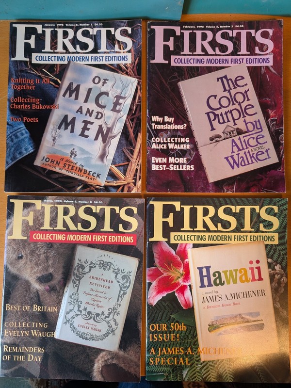 FIRSTS BOOK COLLECTORS MAGAZINE 1995 SET Michener RAWLINGS Tolkien HOBBIT Twain 