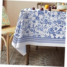 Rectangle Tablecloth - 60 x 84 Inch Rustic 84" x 60" Rectangular Blue Floral