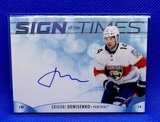 2024-25 SP Authentic Hockey GRIGORI DENISENKO SIGN OF THE TIMES AUTO SOTT-GD