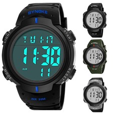 Men Electronic Watches Waterproof LED Digital Alarm Wrist Watch Sports Xmas Gift