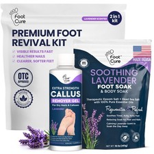 Lavender Foot Soak Callus Remover Gel Kit - Extra Strength Callus Remover Ge...