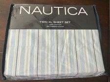 Nautica Sheets Cotton Bedding Set Twin XL Camp Stripe New Unopened