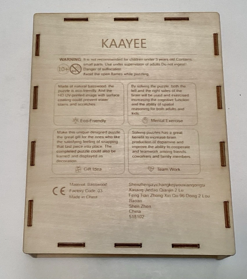 KAAYEE Wooden Jigsaw Puzzle SANTA SLEIGH Creative Wood - Image 3 of 3