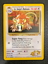 Lt. Surge's Raticate 51/132 - Gym Heroes - LP Very Good - Clean Front on eBay