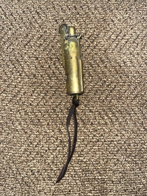 Vintage Brass Trench Lighter (Japan) Good Flint Needs Fuel Cap Repaired