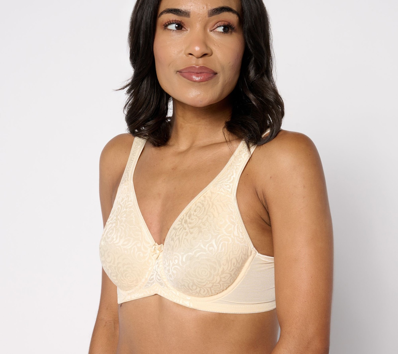 Breezies Women's Bra Sz 36B Wild Rose Seamless Underwire Support Yellow A679226