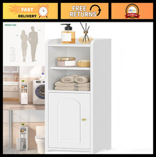 Narrow Bathroom Storage Cabinet Small Corner Floor Organizer With Doors Adju