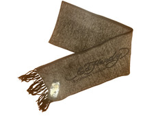 Ed Hardy Men's Wool Blend Scarf Brown