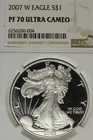 2007 W NGC PF70 ULTRA CAMEO AMERICAN SILVER EAGLE #B52874