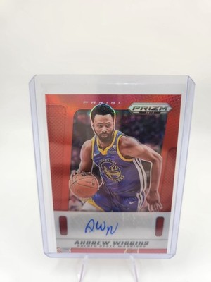 2024-25 Panini Prizm Deca Signatures Andrew Wiggins Red Prizm /75