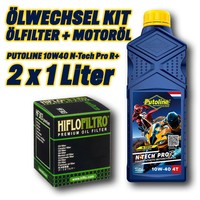 ÖLfilter MotoröL Kit 2L 10W40 N-Tech Pro (FüR: Yamaha X-Max 125 Abs SE54 10-13 )