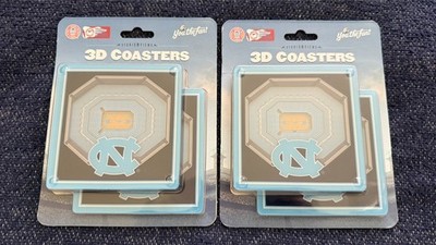 x4 North Carolina Tar Heels Stadium Views 3D Drink Coaster NCAA Basketball UNC