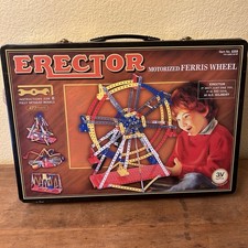 Erector Set Meccano Motorized Ferris Wheel 8258 in Metal Case 2004
