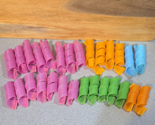 28 Count Reusable Mesh Hair Rollers Set Small Medium Large Plastic Mesh