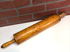 Oversized Primitive Antique Wood Rolling Pin 18" With 3&rdquo; Diameter