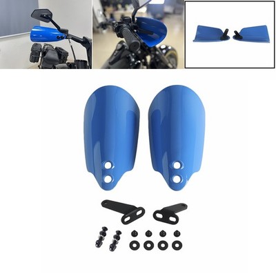Blue Handlebar Hand Guards Wind Deflector Protector For Street Gilde FLHX FLHXSE